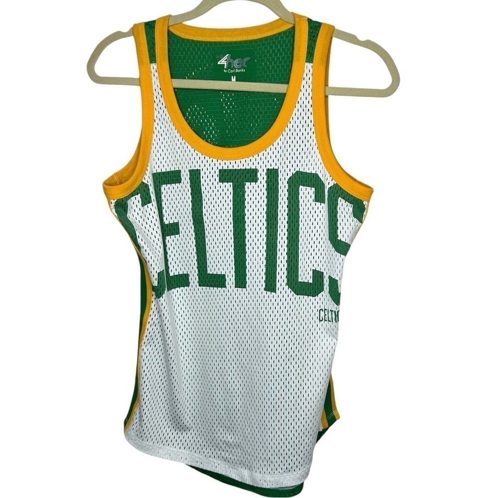 G111-4Her Celtics Mesh Tank Top Size Medium Green Basketball